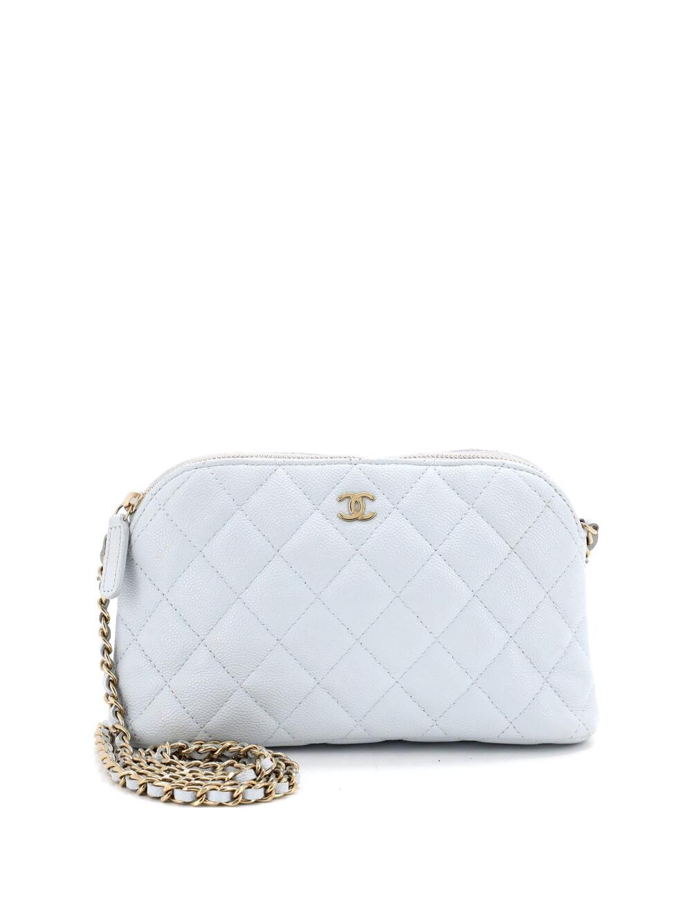 Chanel Cc Dome Zip Clutch With Chain #371011C41B
